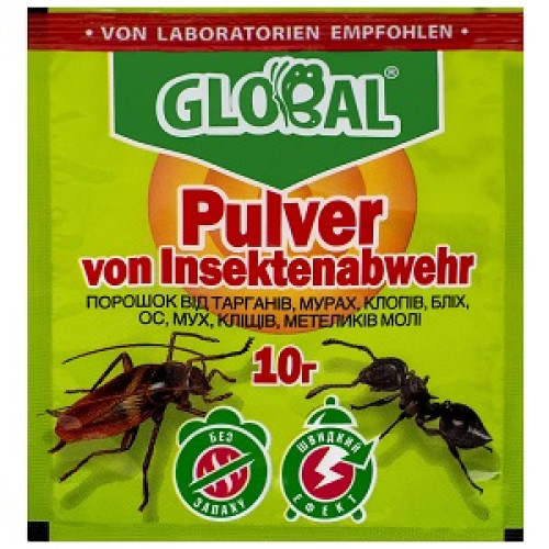 Порошок Глобал від тарганів та мурах GLOBAL 10 Г