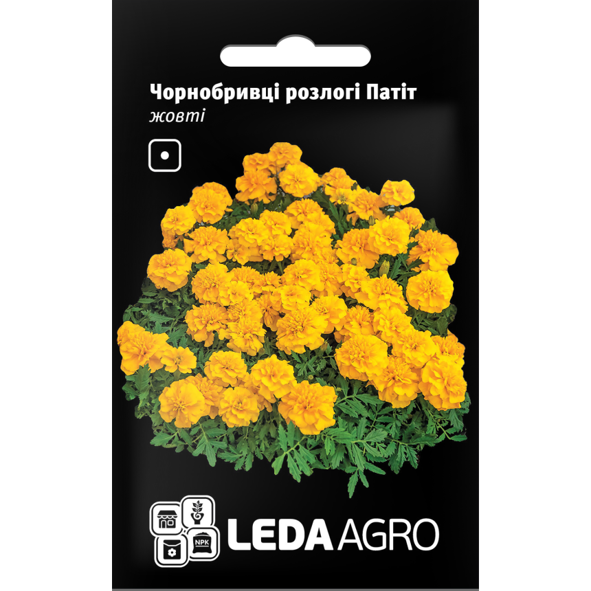 Чорнобривці Патіт жовті, 025 г