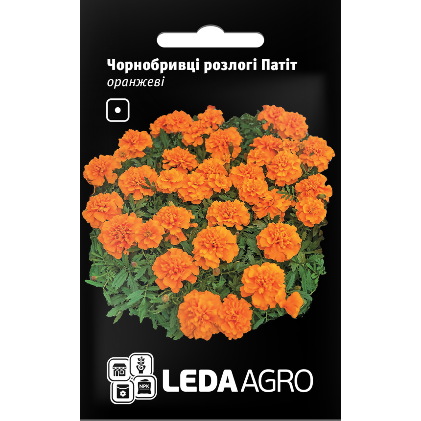 Чорнобривці Патіт помаранчеві, 025 г