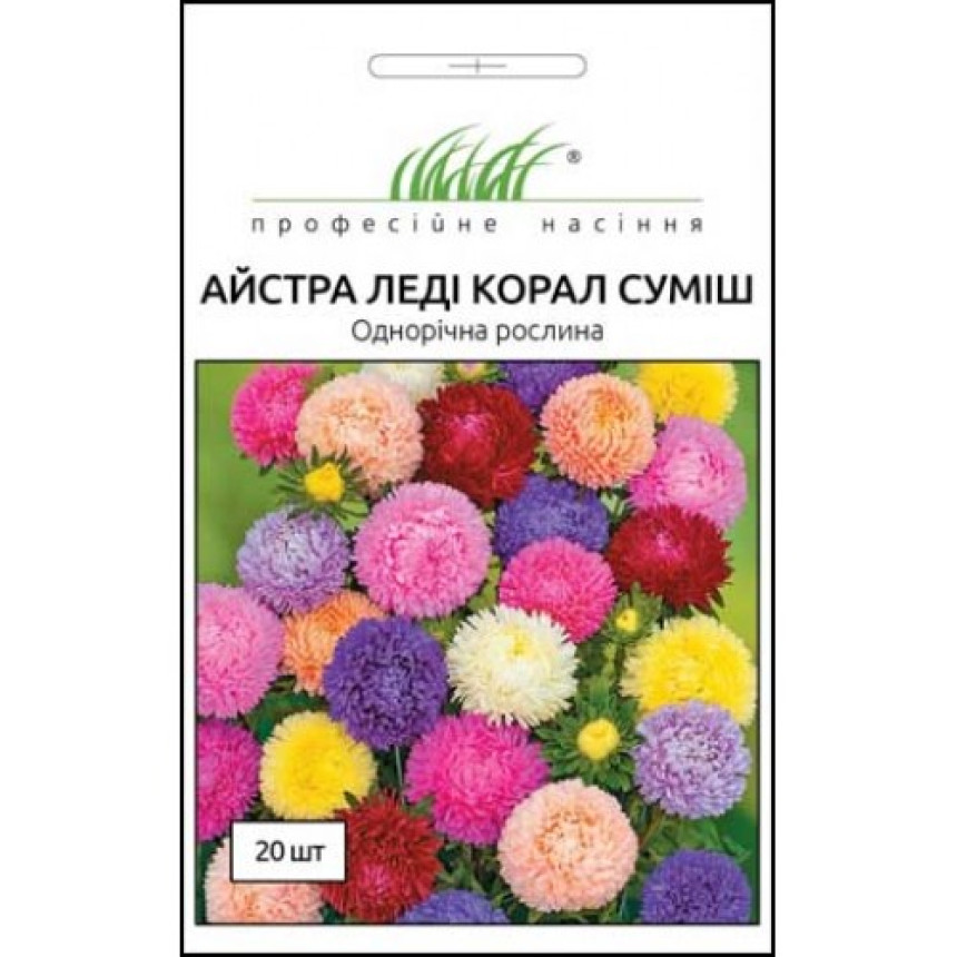 Астра Леди Коралл китай. смесь 20 шт.