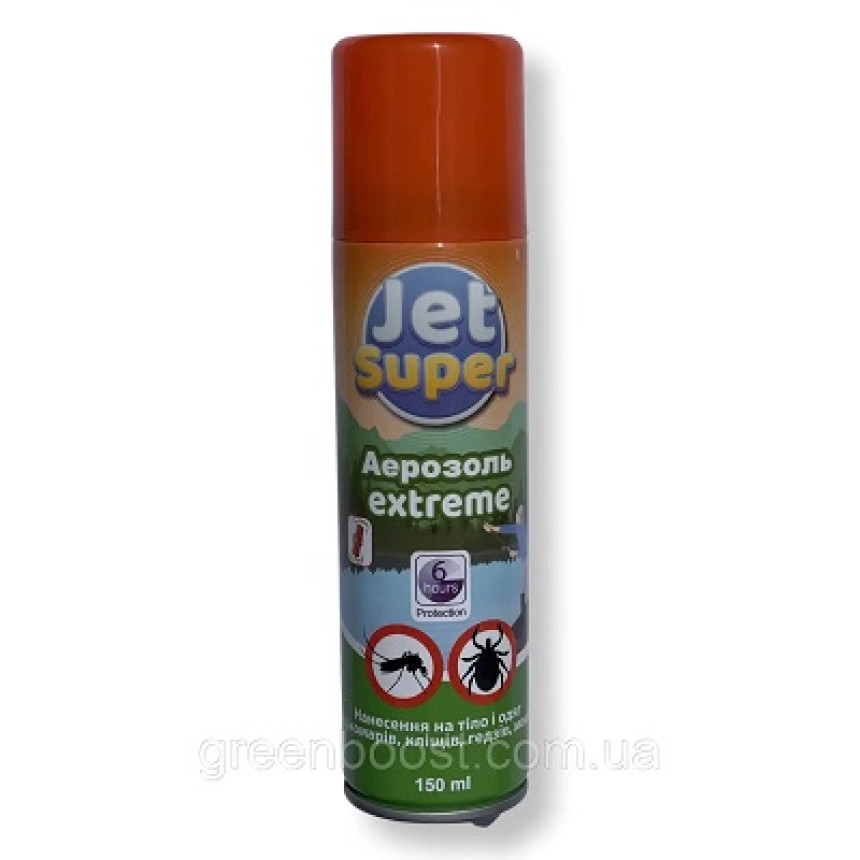 Аэрозоль от комаров и клещей Jet Super Extreme (150 мл)