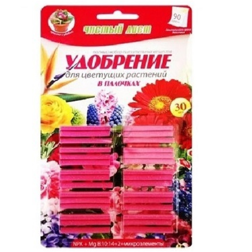 Добриво для квітучих рослин в паличках, 30 шт.