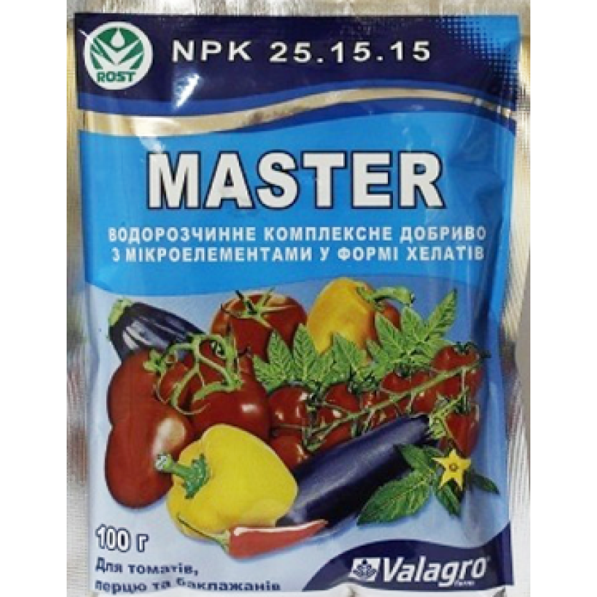 Мікродобриво Майстер для томатів, перцю, баклажанів, 100г