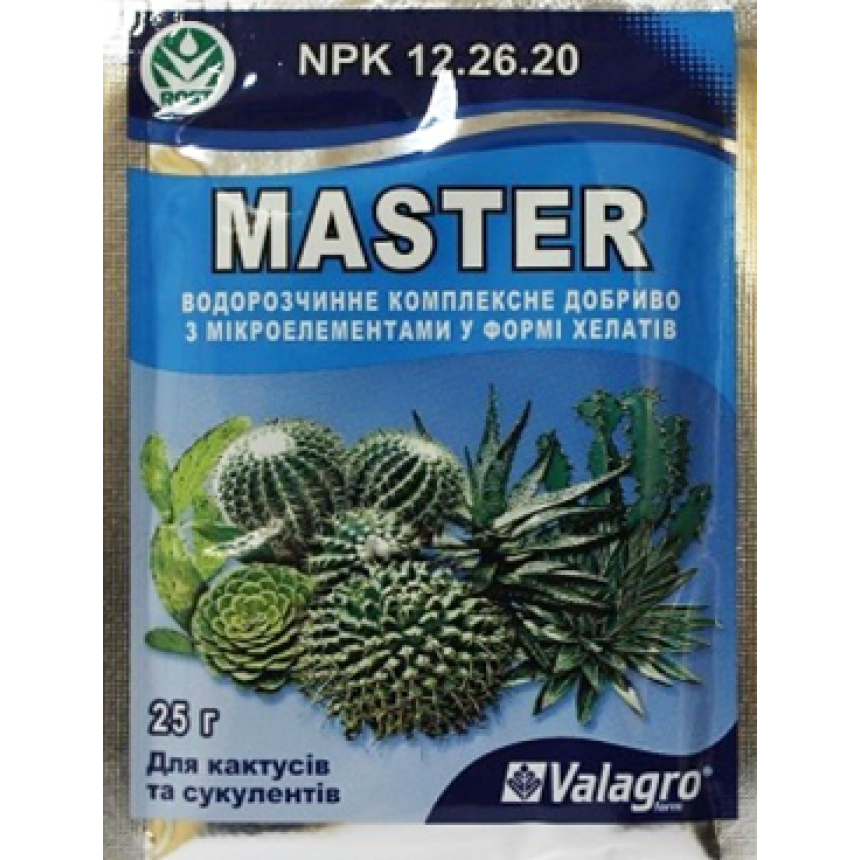 Добриво Майстер для кактусів і сукулентів 25г